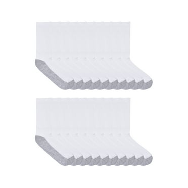 Wonder Nation Boys Cushioned Crew Socks, 10-Pack Sizes S (4-8.5) - L (3-9)