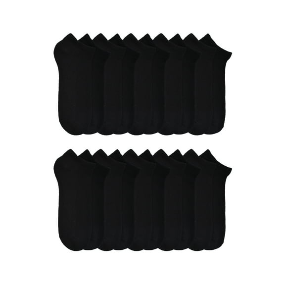 Wonder Nation Boys Cushioned No Show Socks, 10 Pack, Sizes S (4-8.5) - L (3-9)