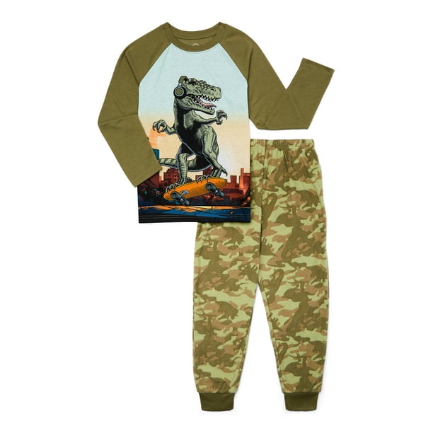 Organic Cotton One Piece Printed Pajama Black Astro Dinosaur Organic Cotton One Piece Printed Pajama Black Astro Dinosaur