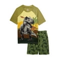 thumbnail image 1 of Wonder Nation Boys Dino Short Sleeve and Shorts 2-Piece Sleep Set, Sizes 4-16 Husky, 1 of 3