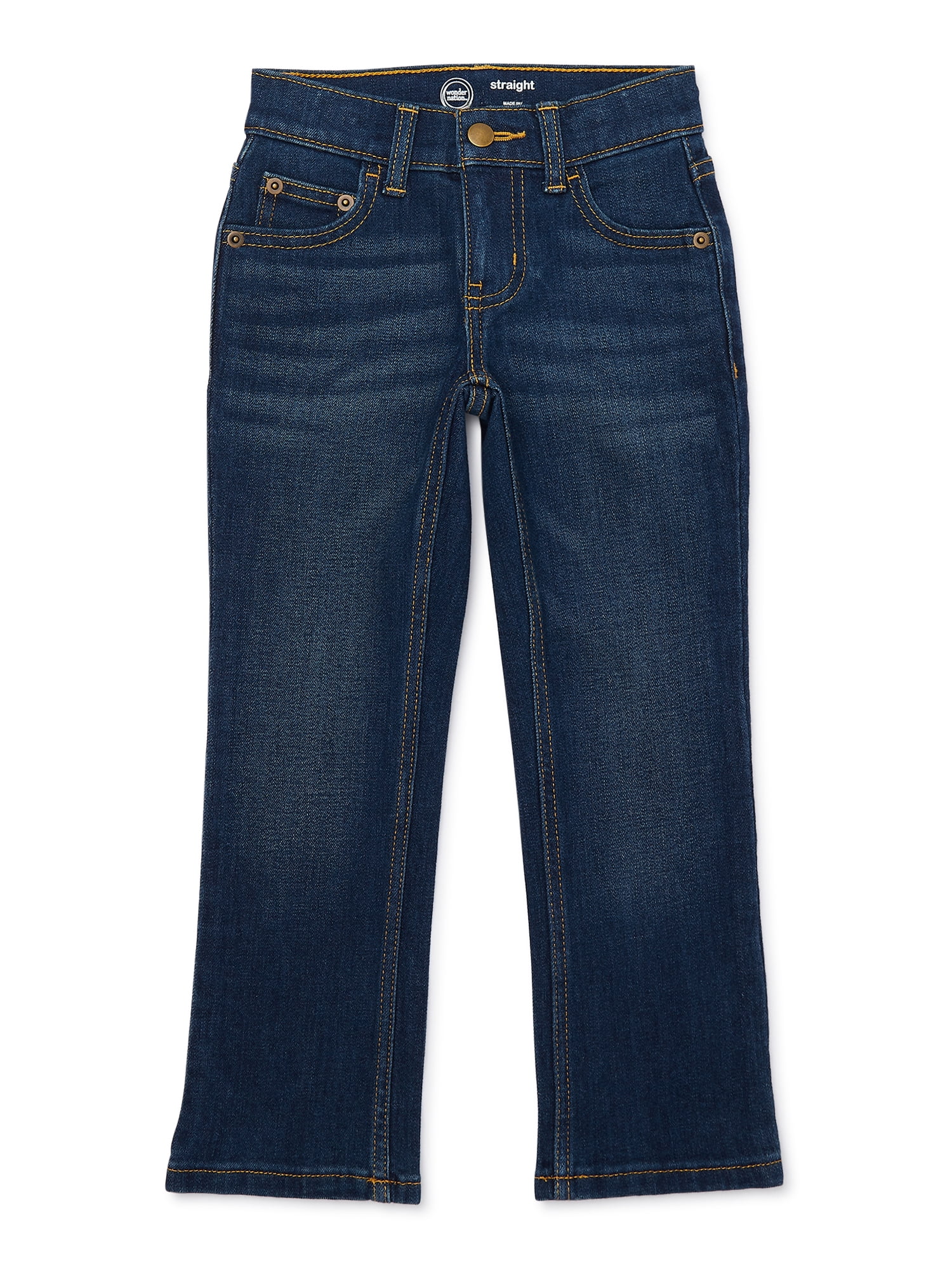 Wonder Nation Boys Distressed Straight Leg Denim Jeans, Sizes 4-18 ad ...