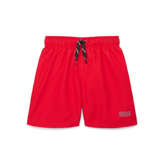 Wonder Nation Boys Everyday Swim Trunks with UPF50+, Sizes 4-18 & Husky