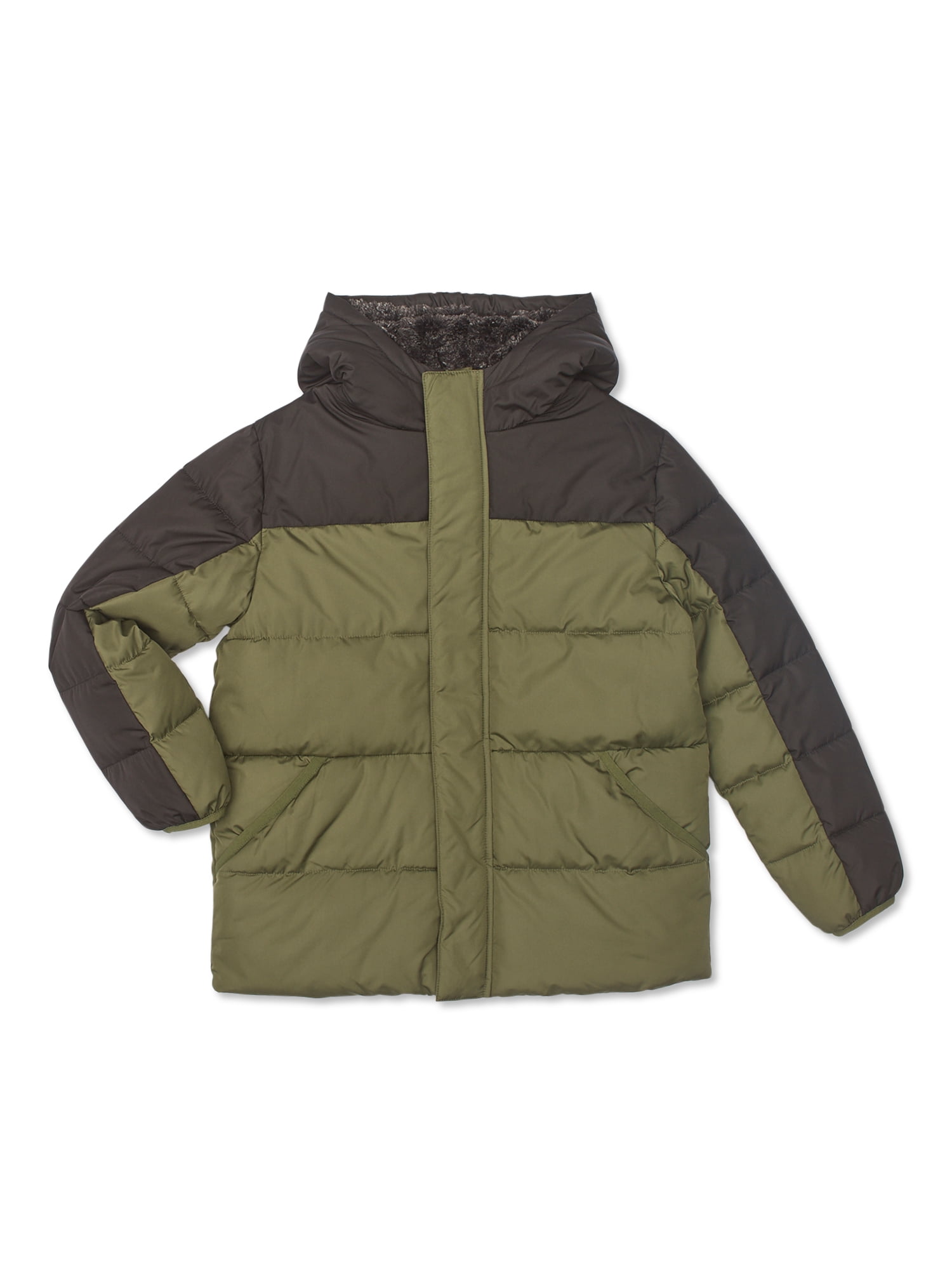 Wonder Nation Boys Exclusive Bubble Puffer Jacket, Sizes 4-18 & Husky ...