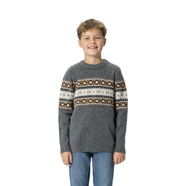 Wonder Nation Boys Fair Isle Sweater, Sizes 4-18 & Husky