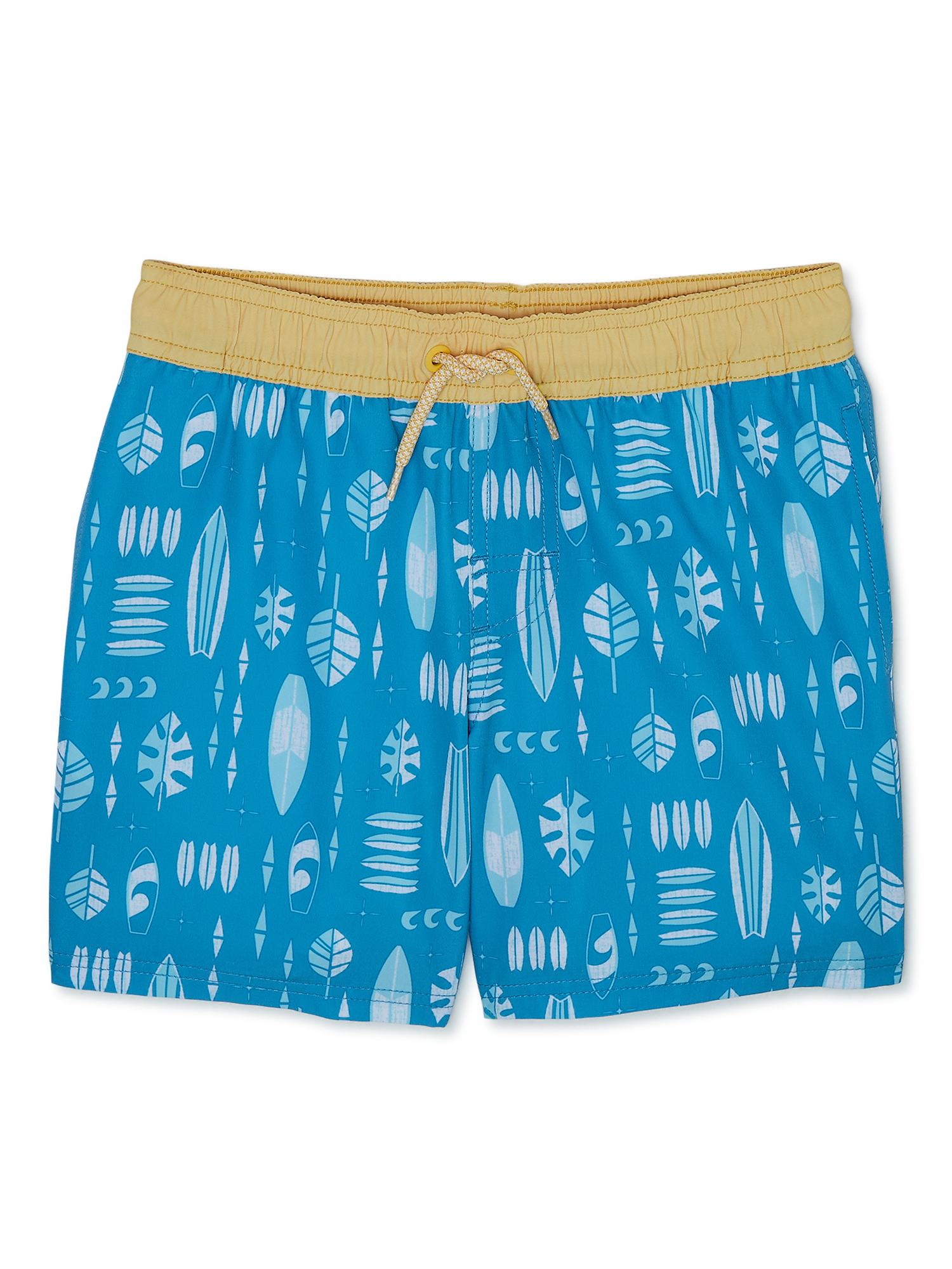 Wonder Nation Boys Fashion Print Swim Trunks with UPF 50+ Protection ...