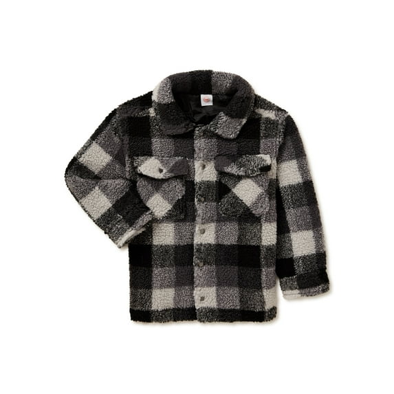 Wonder Nation Boys Faux Sherpa Trucker Jacket, Sizes 4-18
