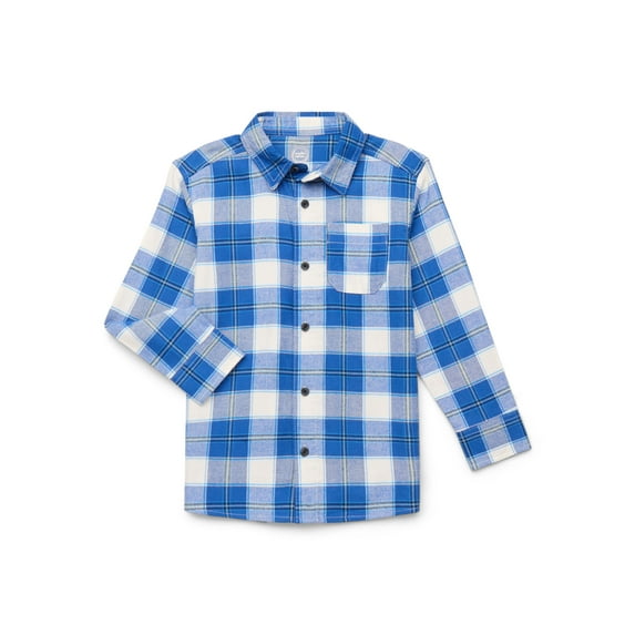 Wonder Nation Boys Flannel Shirt, Sizes 4-18 & Husky