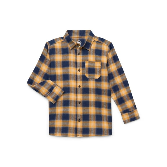 Wonder Nation Boys Flannel Shirt, Sizes 4-18 & Husky