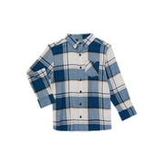 Wonder Nation Boys Long Sleeve Flannel Shirt, Sizes 4-18 & Husky