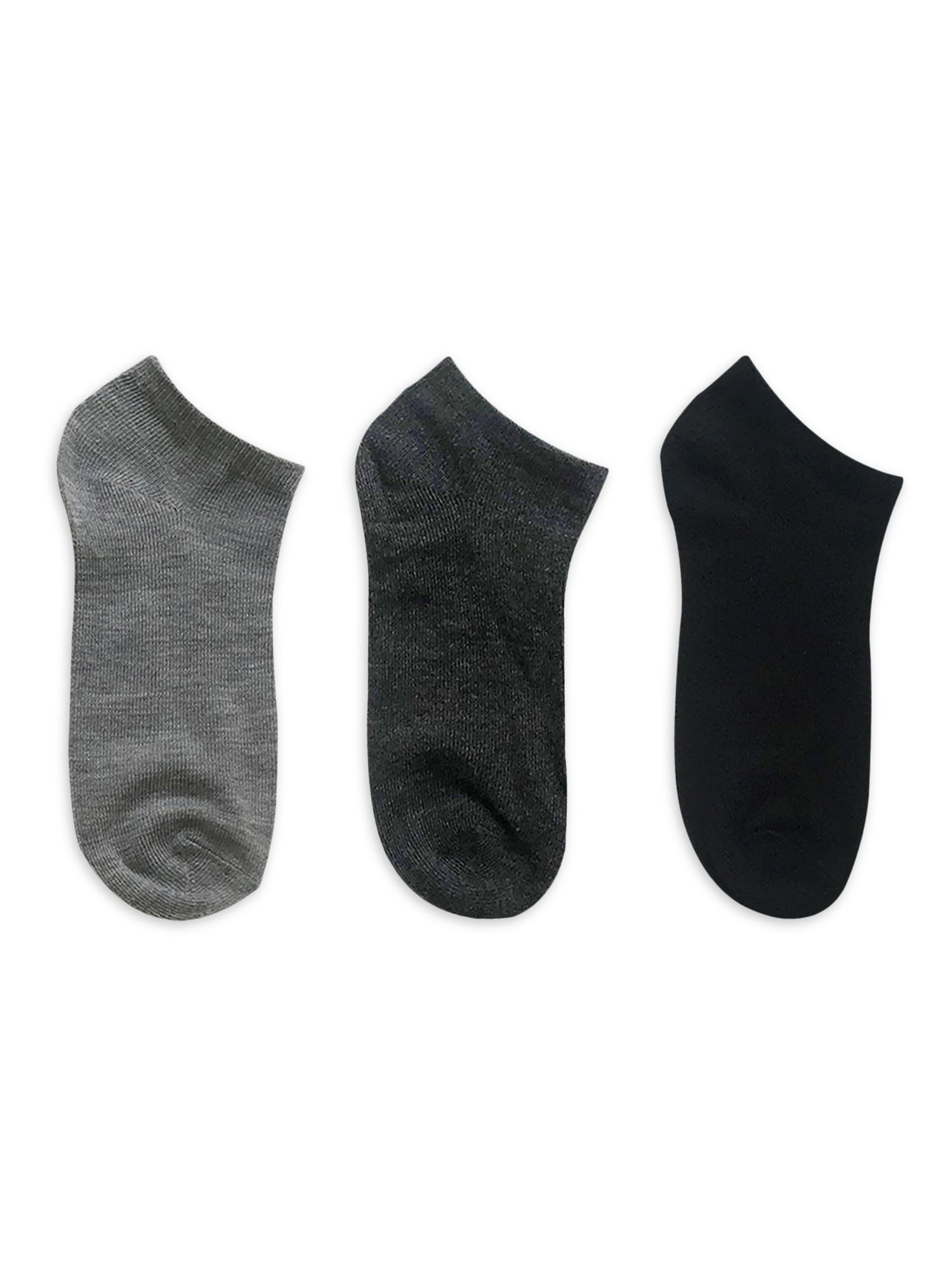 Wonder Nation Boys Flat Knit No Show Socks, 3-Pack S (4-8.5) - L (3-9 ...