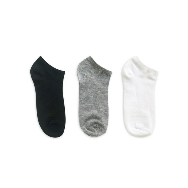 Shop Wonder Nation Boys Flat Knit No Show Socks, 3-Pack S (4-8.5) - L ...