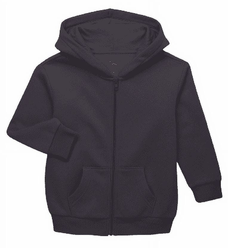 Wonder Nation Kids Unisex Fleece Full Zip Hoodie, Sizes 4-18 & Husky