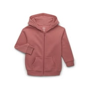 WONDER NATION Kids Unisex Fleece Full Zip Hoodie, Sizes 4-18 & Husky