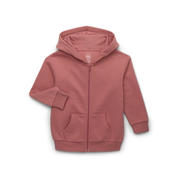 Wonder Nation Kids Unisex Fleece Full Zip Hoodie, Sizes 4-18 & Husky