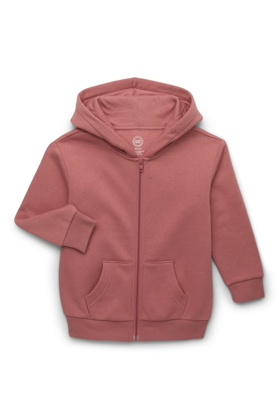 Kids Unisex Fleece Full Zip Hoodie, Sizes 4-18 & Husky
