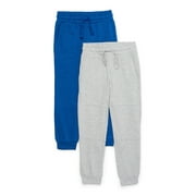 Wonder Nation Boys’ Fleece Jogger Pants, 2-Pack, Sizes 4-18