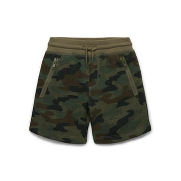 Wonder Nation Boys Fleece Pull-On Shorts with Zipper Pockets, Sizes 4-18 & Husky
