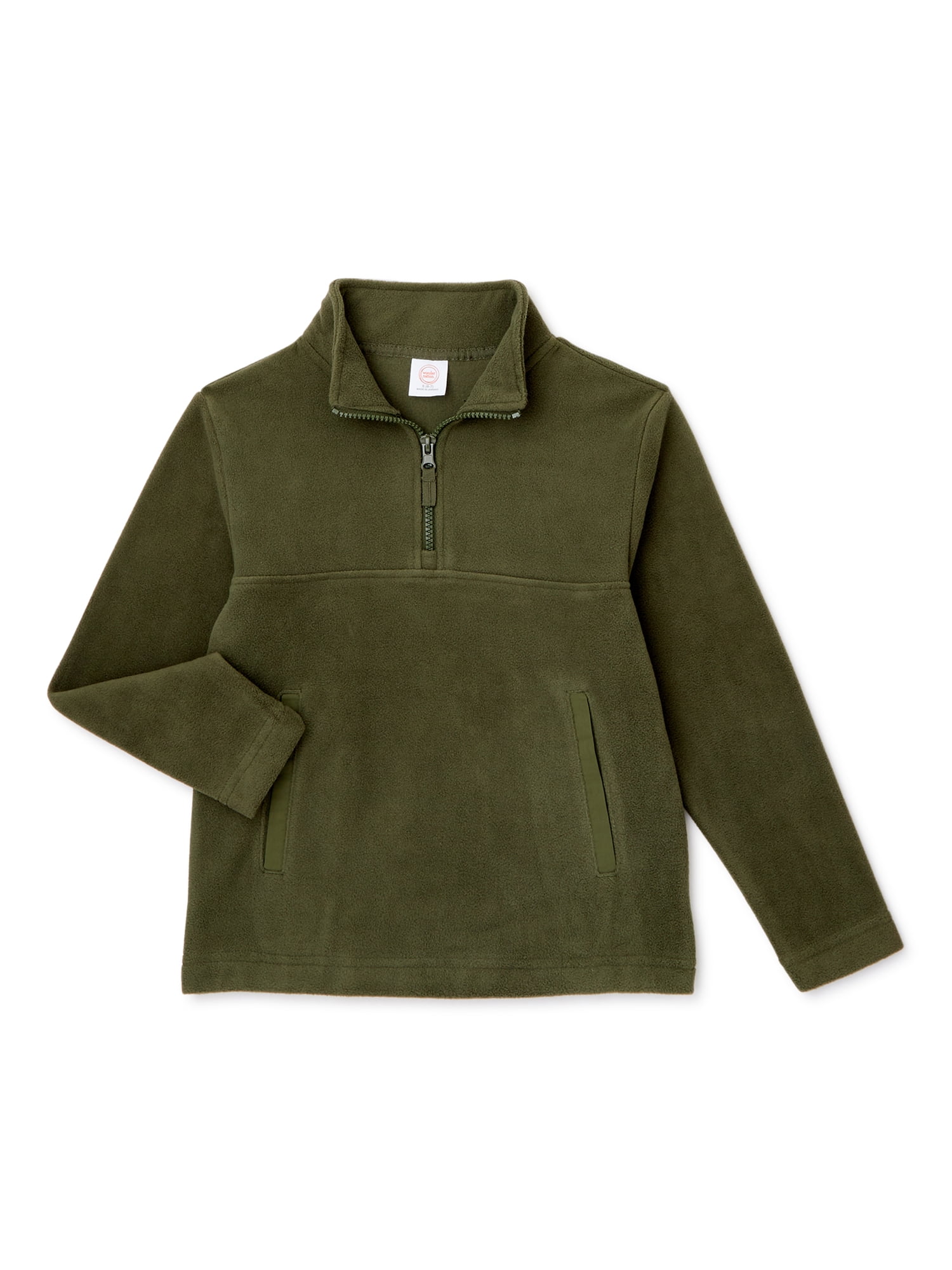 Wonder Nation Boys Fleece Quarter Zip Pullover Sizes 4 18 Husky
