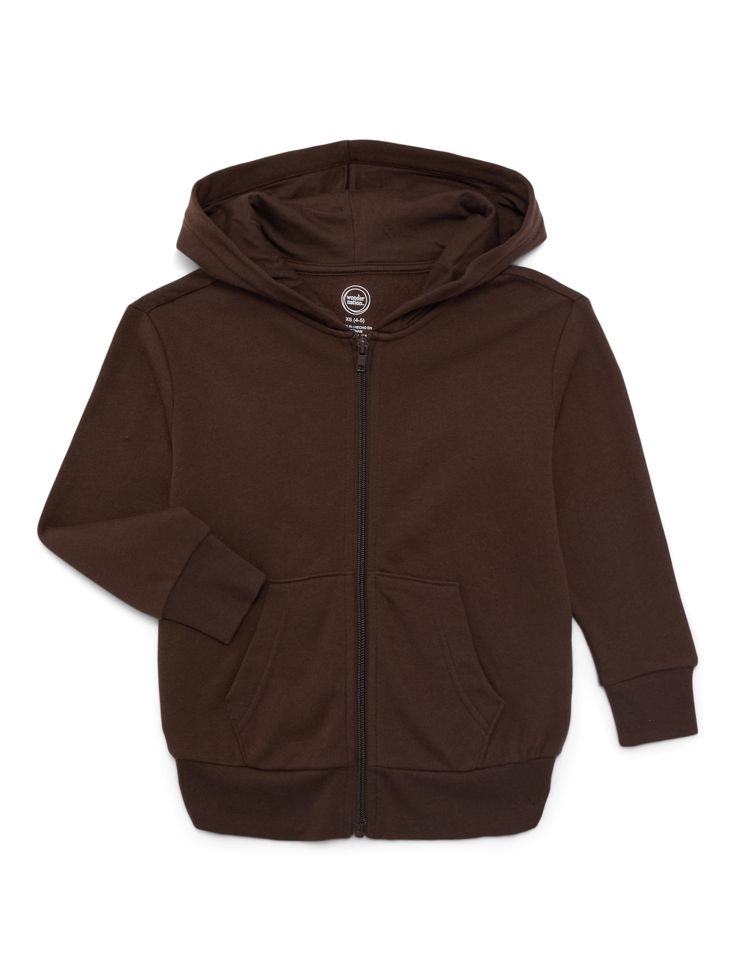 Wonder Nation Kids Fleece Zip Hoodie, Sizes 4-18 & Husky