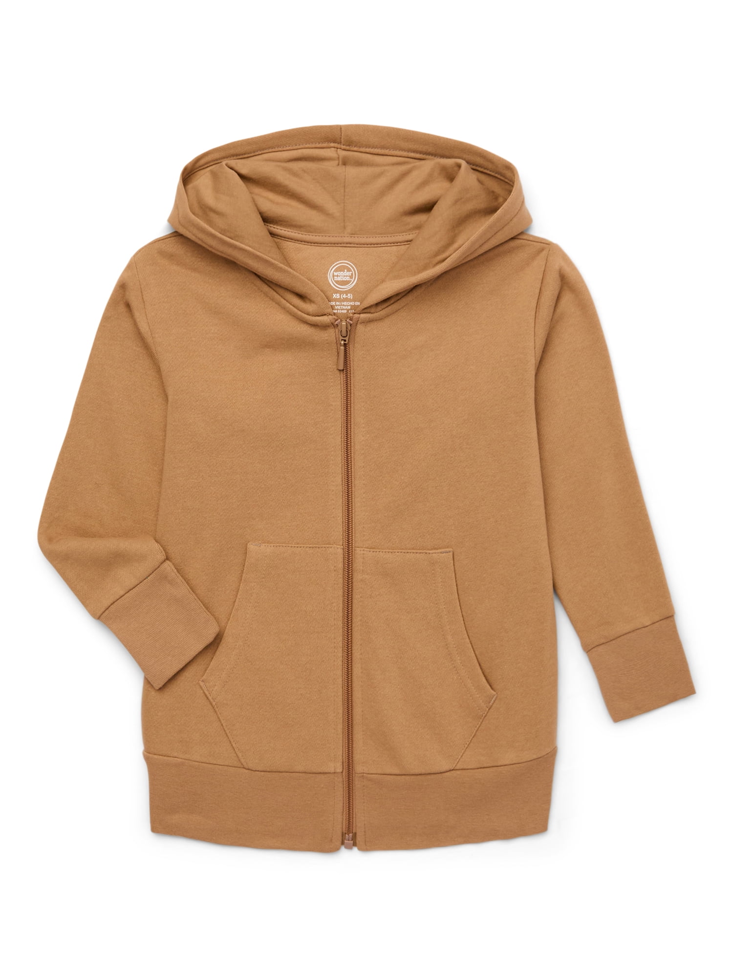 Wonder Nation Boys Full Zip Fleece Hoodie, Sizes 4-18 & Husky
