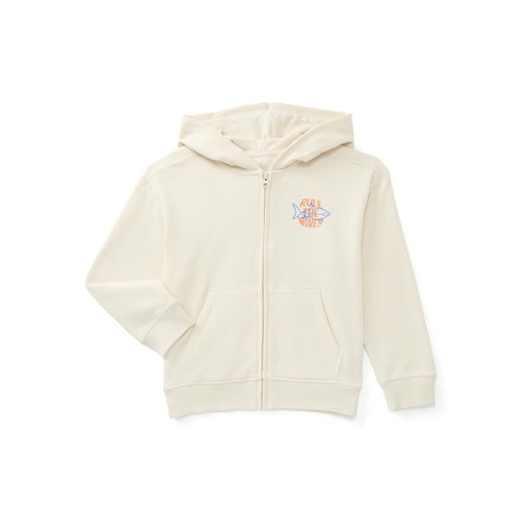 Wonder Nation Little Boys Graphic Zip Hoodie, Sizes 4-10