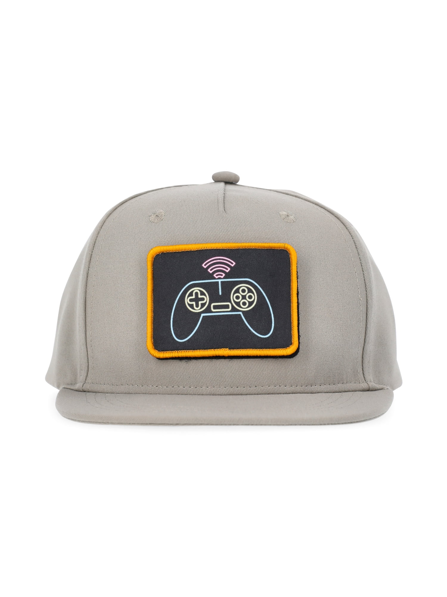 Wonder Nation Boys Gamer Patch Hat, One Size Fits Most, Grey