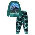 thumbnail image 1 of Wonder Nation Boys Glow in the Dark Long Sleeve Shirt and Pant Pajama Set, 2-Piece, 4-18 & Husky, 1 of 3