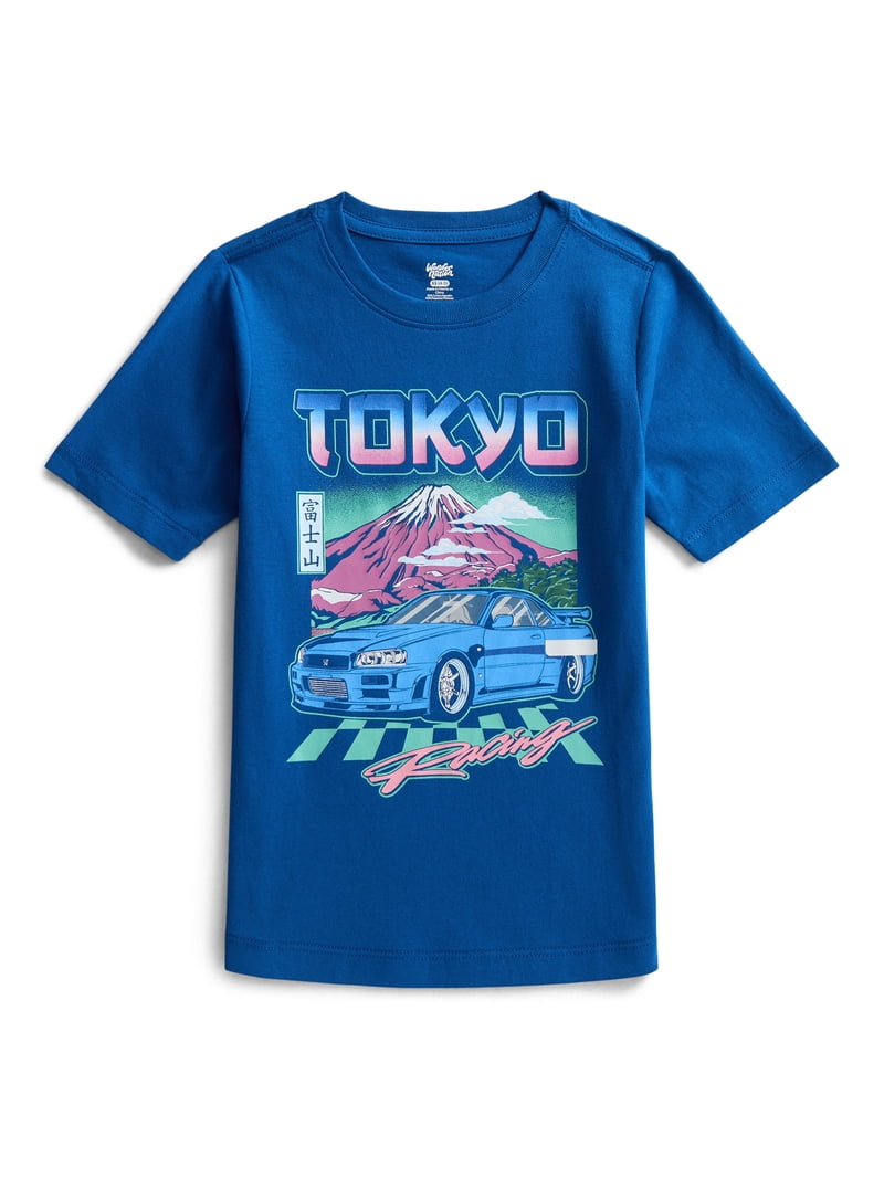 Wonder Nation Boys Full Street Racing Graphic T-Shirt, Sizes 4-18