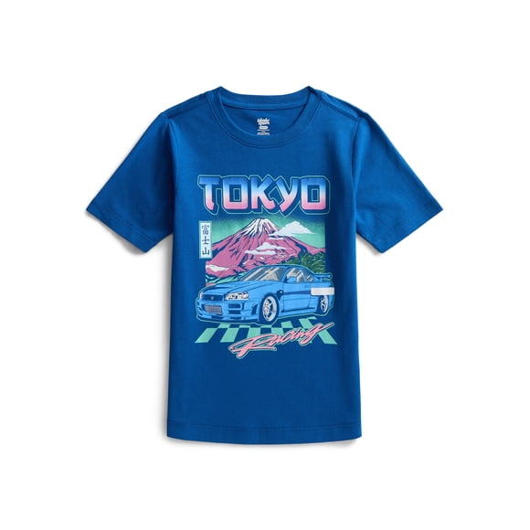 Wonder Nation Boys Full Street Racing Graphic T-Shirt, Sizes 4-18