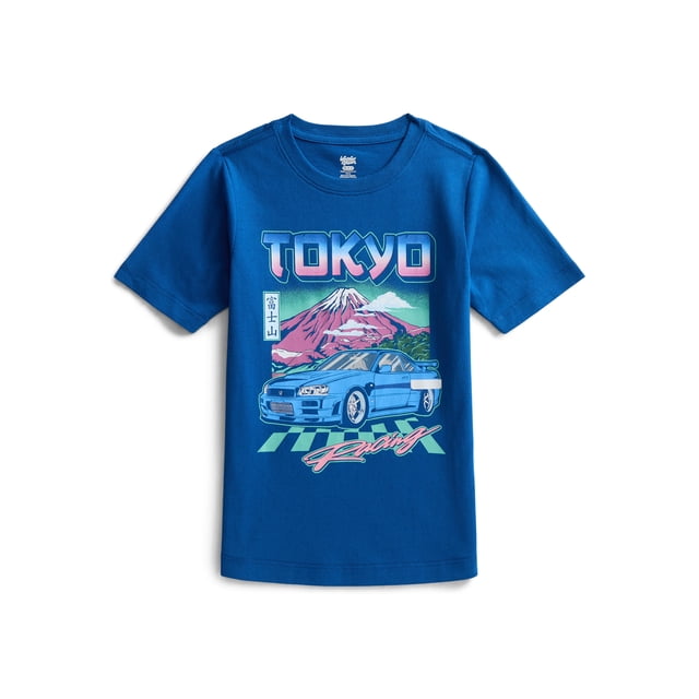 Wonder Nation Boys Full Street Racing Graphic T-Shirt, Sizes 4-18