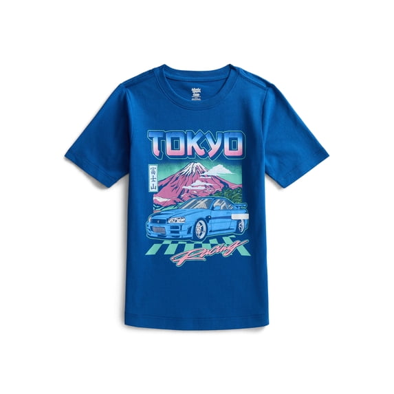 Wonder Nation Boys Full Street Racing Graphic T-Shirt, Sizes 4-18