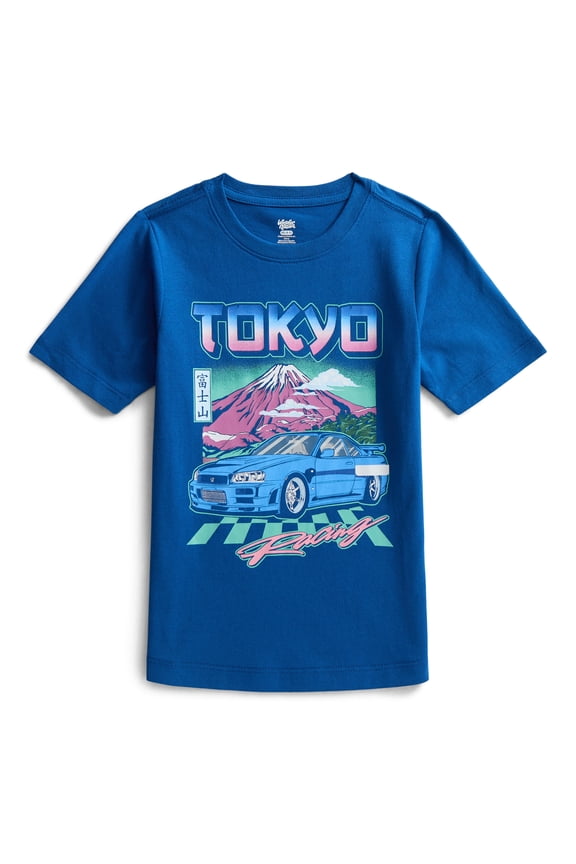 Boys Full Street Racing Graphic T-Shirt, Sizes 4-18