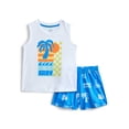 thumbnail image 1 of Wonder Nation Boys Graphic Tank Top and Shorts Sleep Set, 2-Piece, Sizes 4-18, 1 of 3