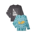 thumbnail image 1 of Wonder Nation Boys Graphic Tee with Long Sleeves, 2-Pack, Sizes 4-18 & Husky, 1 of 4