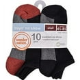 thumbnail image 1 of Wonder Nation Boys Heel Toe Contrast No Show Socks, 10 Pack, Sizes S-L, 1 of 1