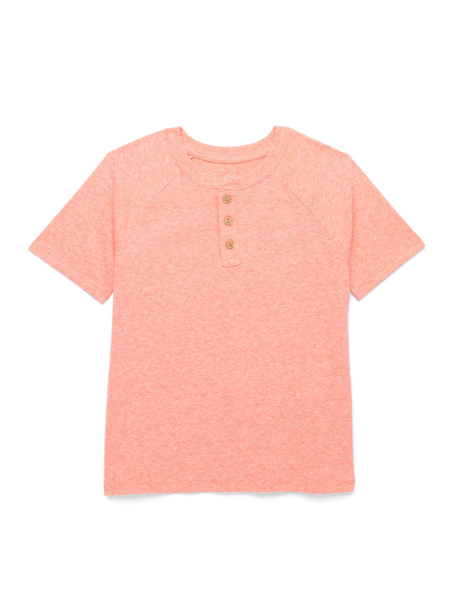 Wonder Nation Boys Henley Shirt with Short Sleeves, Sizes 4-18 & Husky
