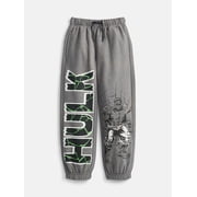 Wonder Nation Boys' Hulk Graphic Jogger Pants, Sizes 4-18
