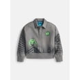 thumbnail image 1 of Wonder Nation Boys' Hulk Graphic Polo Sweatshirt with Long Sleeves, Sizes 4-18, 1 of 3