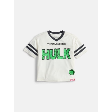 Wonder Nation Boys' Hulk Graphic Jersey with Short Sleeves, Sizes 4-18