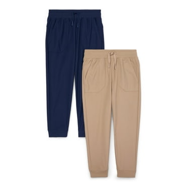Wonder Nation Boys Hybrid Joggers, 2-Pack, Sizes 4-18 & Husky