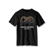 Wonder Nation Boys' & Big Boys' I Went Outside, Short Sleeve, Graphic T-Shirt, Sizes 4-18