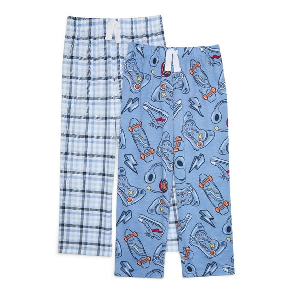 Wonder Nation Boys Jersey Knit Sleep Pants, 2-Pack, Sizes 4-18 & Husky