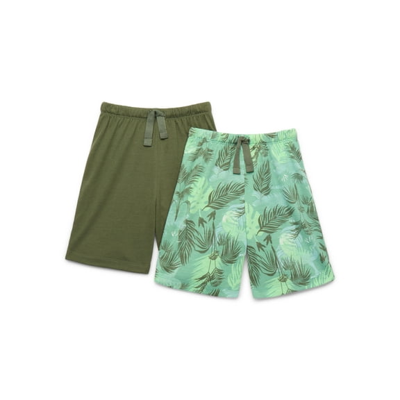 Wonder Nation Boys Jersey Sleep Shorts, 2-Pack, Sizes 4-18 Husky