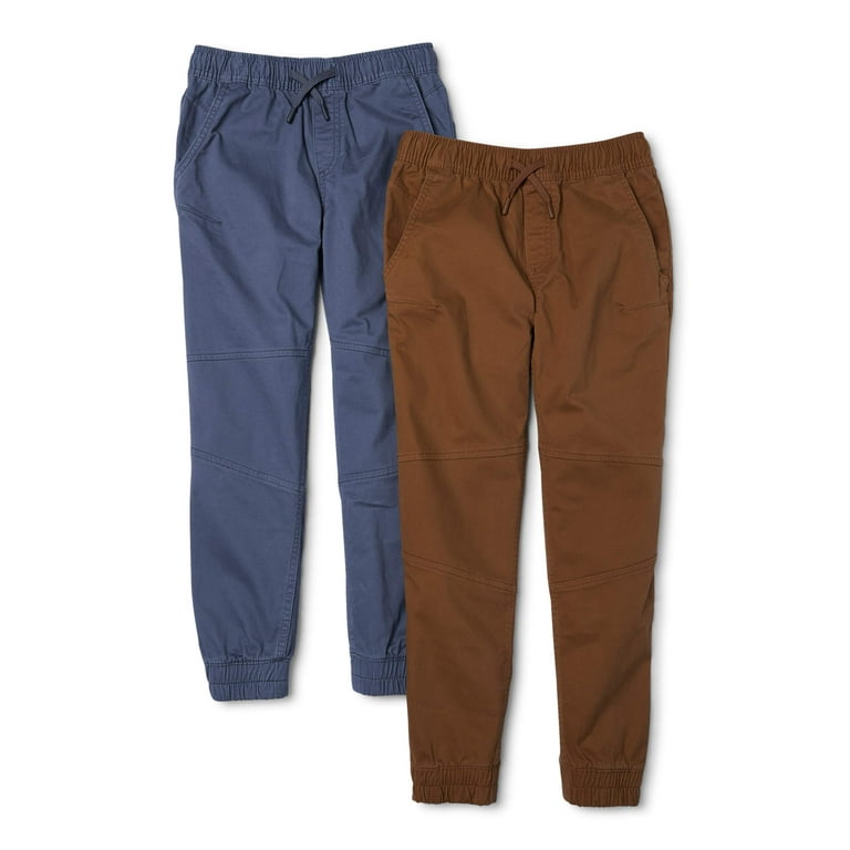 Wonder Nation Boys Jogger Pants 2 Pack Sizes 4 18 Husky Walmart