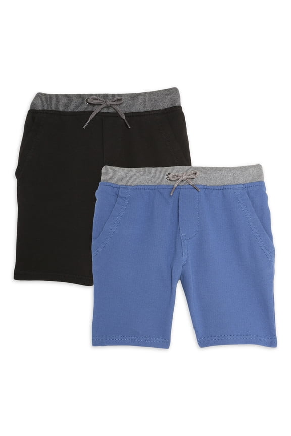Boys Jogger Shorts, 2-Pack, Sizes 4-18 & Husky