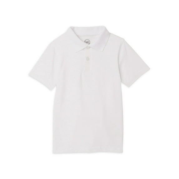 Wonder Nation Boys Kid Tough Jersey Polo, Sizes 4-18 & Husky