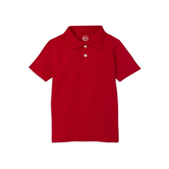 Wonder Nation Boys Kid Tough Jersey Polo, Sizes 4-18 & Husky