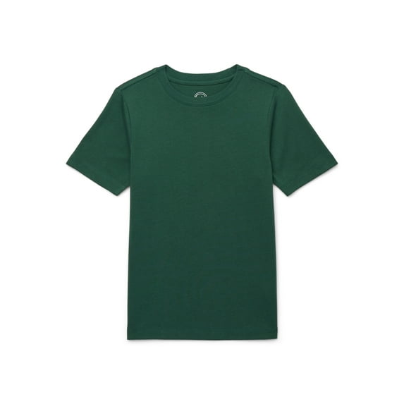 Wonder Nation Boys Kid Tough Tee with Short Sleeves, Sizes 4-18 & Husky
