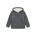 thumbnail image 1 of Wonder Nation Boys Kid Tough Zip Hoodie with Faux Shearling Lining, Sizes 4-18 & Husky, 1 of 3