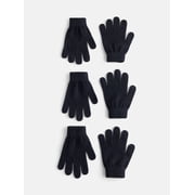 Boys Knit Gloves, 3 Pack
